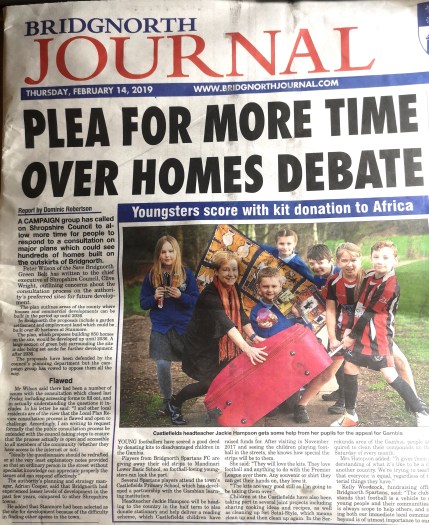 Bridgnorth Journal Headline 13 feb